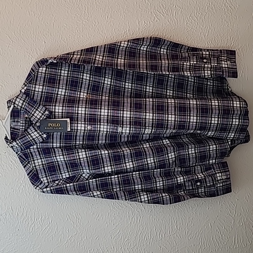Polo Ralph Lauren Multi Color Check Mens Long Sleeve Casual/Dress Shirt Size Lrg